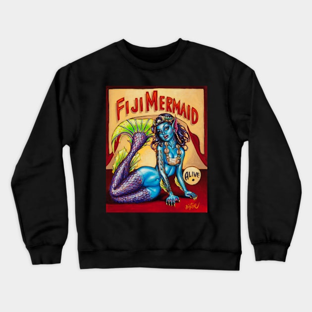 Fiji Mermaid Crewneck Sweatshirt by BigToe